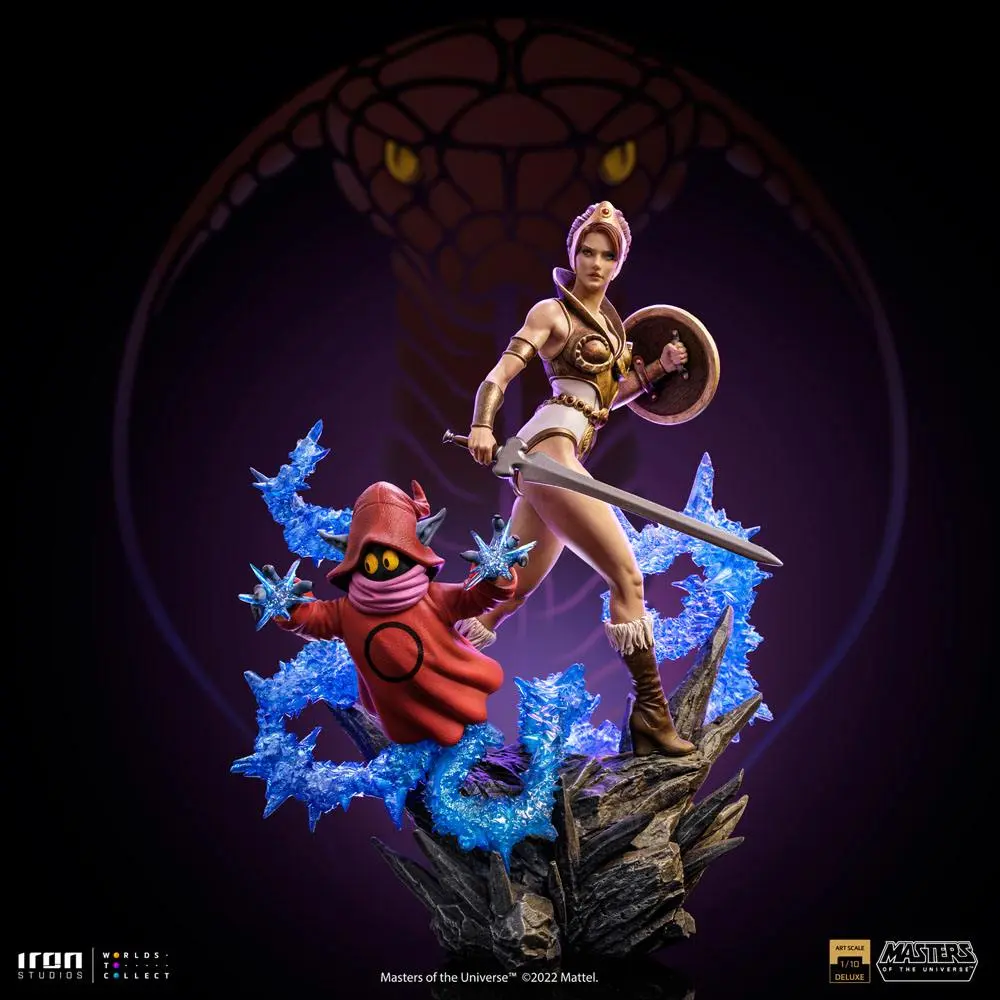 Masters of the Universe Deluxe Art Scale 1/10 Teela &amp; Orko szobor figura 25 cm termékfotó