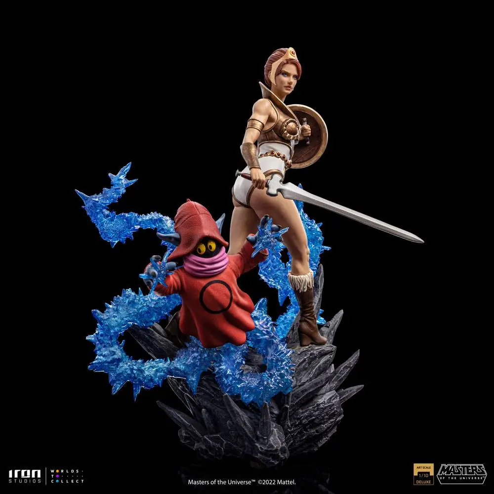 Masters of the Universe Deluxe Art Scale 1/10 Teela &amp; Orko szobor figura 25 cm termékfotó