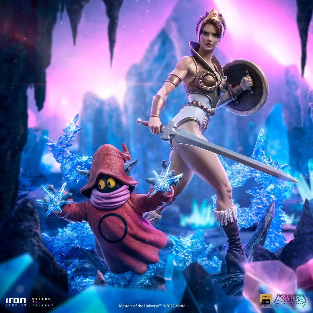 Masters of the Universe Deluxe Art Scale 1/10 Teela &amp; Orko szobor figura 25 cm termékfotó