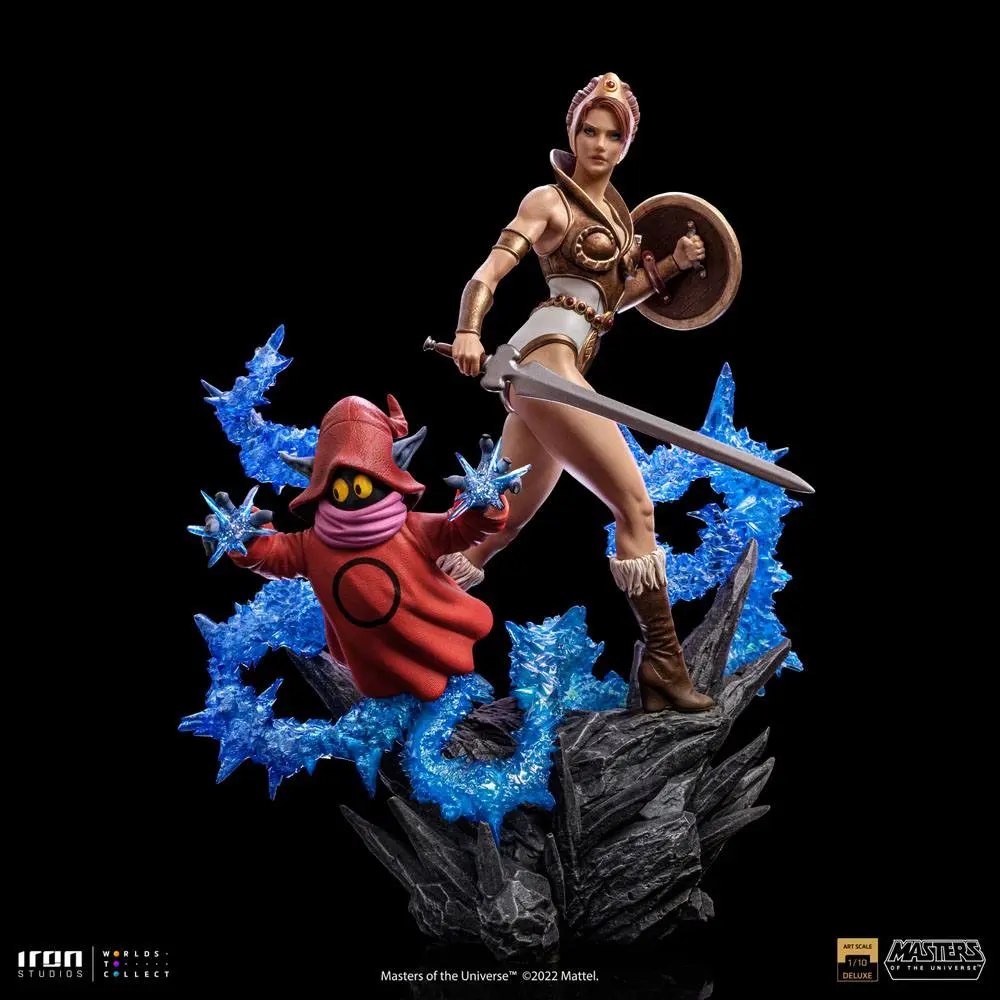 Masters of the Universe Deluxe Art Scale 1/10 Teela &amp; Orko szobor figura 25 cm termékfotó