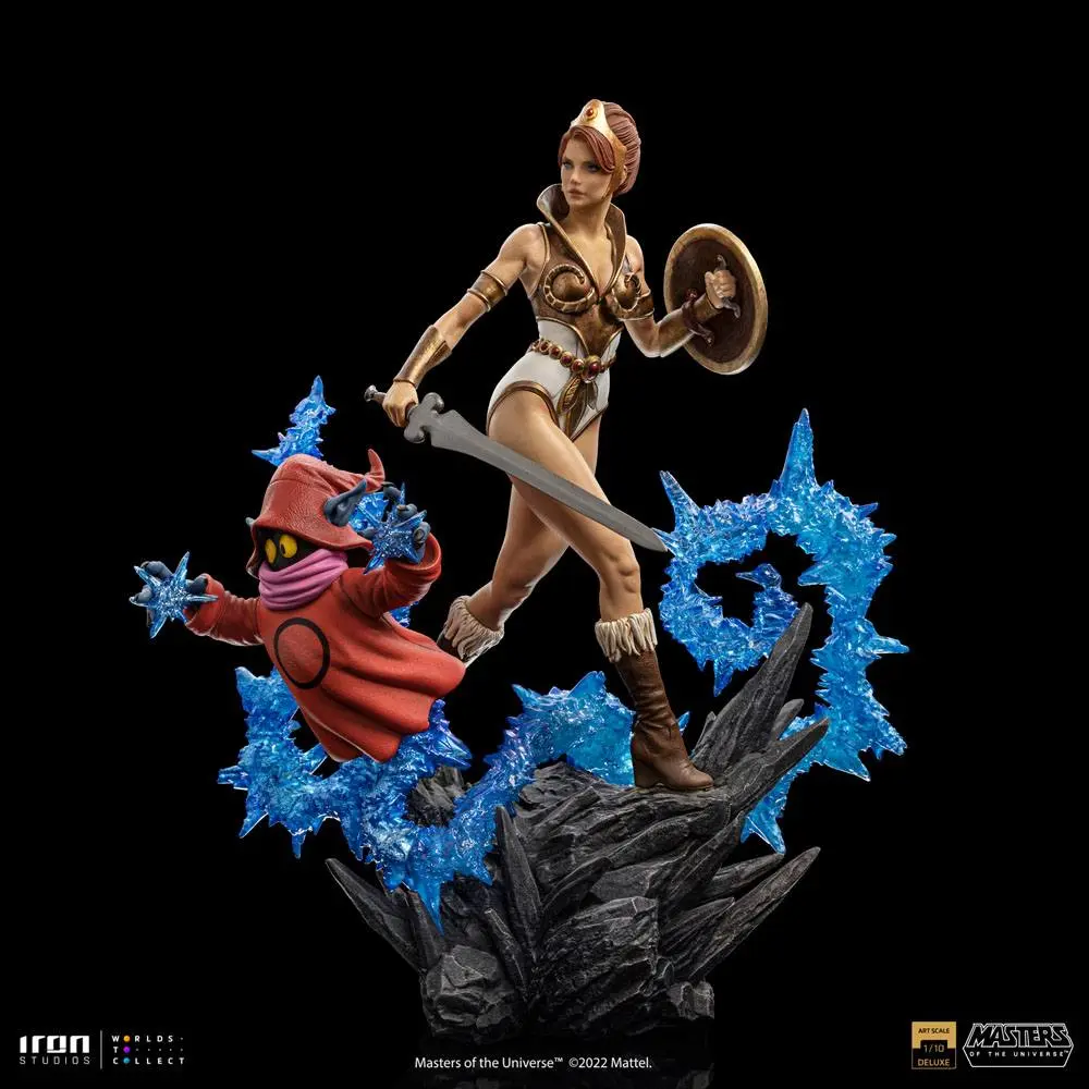 Masters of the Universe Deluxe Art Scale 1/10 Teela &amp; Orko szobor figura 25 cm termékfotó