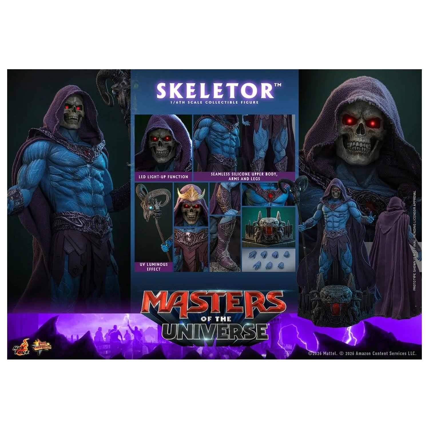 Masters of the Universe Movie Masterpiece akciófigura 1/6 Skeletor 31 cm termékfotó