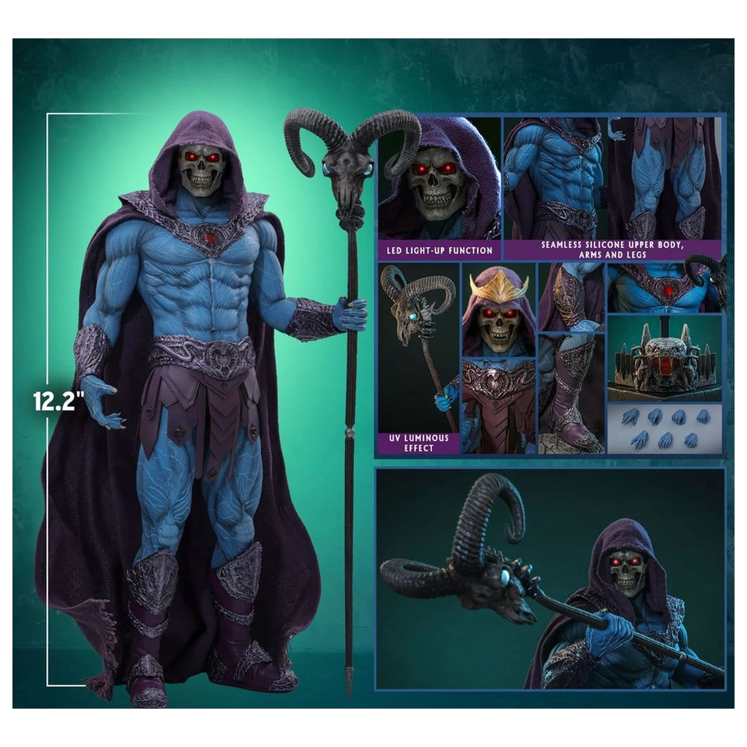 Masters of the Universe Movie Masterpiece akciófigura 1/6 Skeletor 31 cm termékfotó