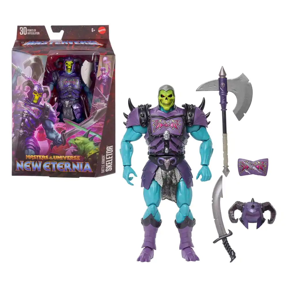 Masters of the Universe: New Eternia Masterverse Battle Armor Skeletor akciófigura 18 cm termékfotó