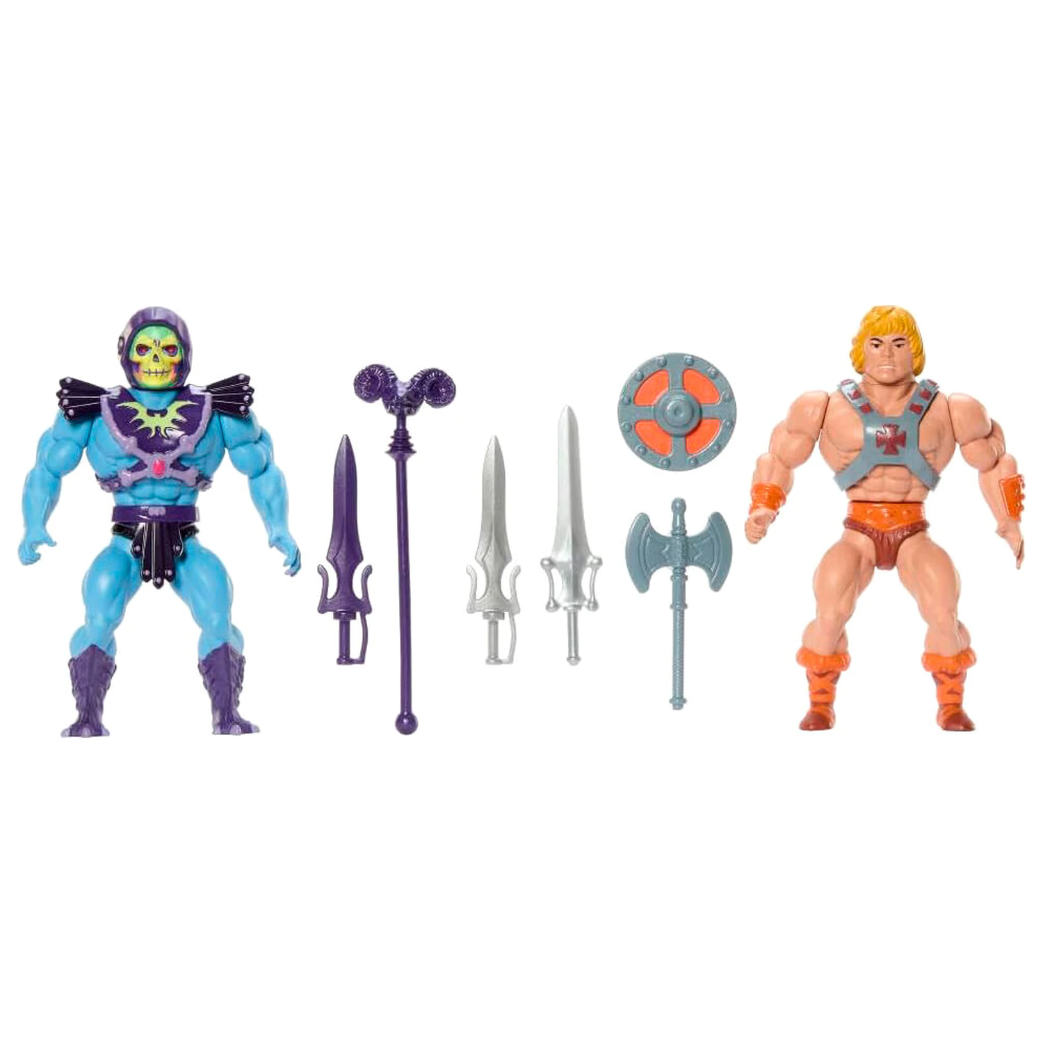 Masters of the Universe Origins 80 Anniversary Mattel He-Man and Skeletor 2db-os figura csomag 14cm termékfotó