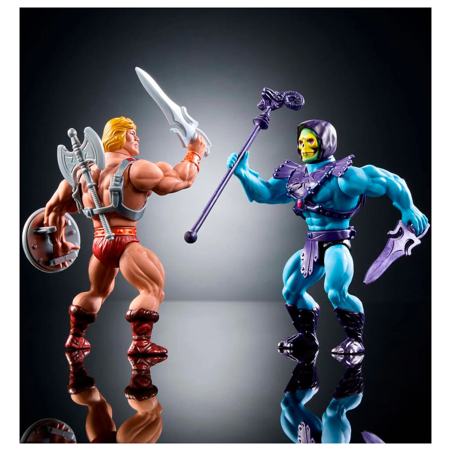 Masters of the Universe Origins 80 Anniversary Mattel He-Man and Skeletor 2db-os figura csomag 14cm termékfotó