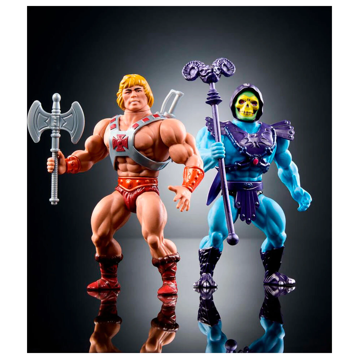 Masters of the Universe Origins 80 Anniversary Mattel He-Man and Skeletor 2db-os figura csomag 14cm termékfotó