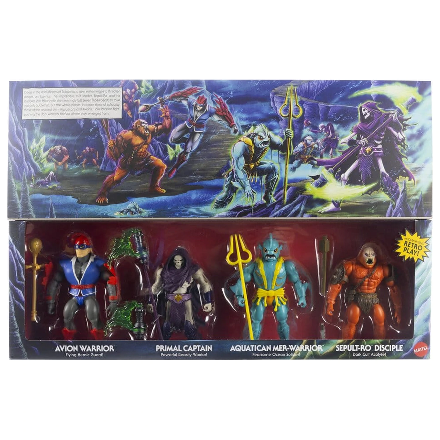 Masters of the Universe Origins Battle for Subternia 4 db-os akciófigura csomag 14 cm termékfotó