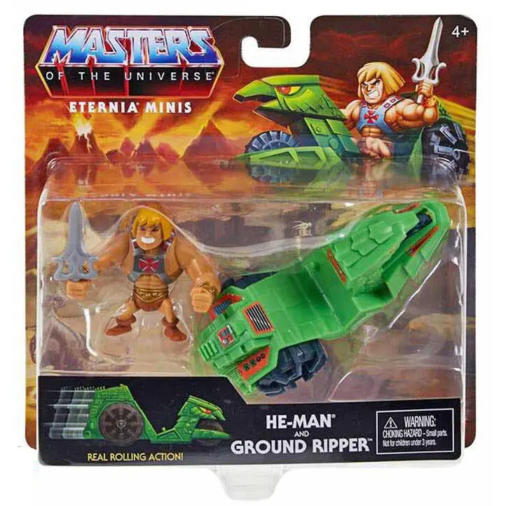 Masters of the Universe Origins Eternia Minis He-Man and Ground Ripper figura termékfotó