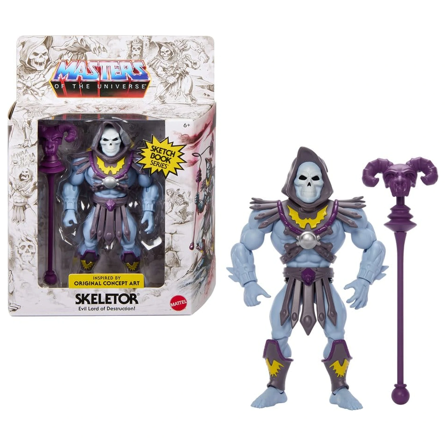 Masters of the Universe Origins Sketchbook Series: Skeletor akciófigura 14 cm termékfotó