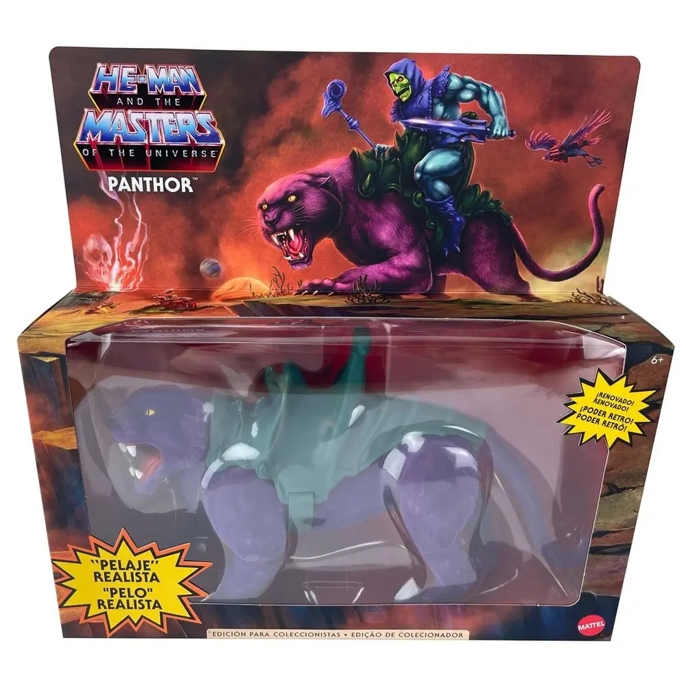 Masters of the Universe Panthor flocked figura 14cm termékfotó