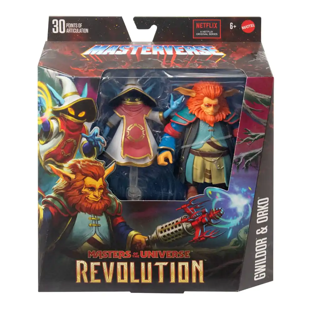 Masters of the Universe: Revolution Masterverse Gwildor &amp; Orko 2 db-os akciófigura csomag 13 cm termékfotó