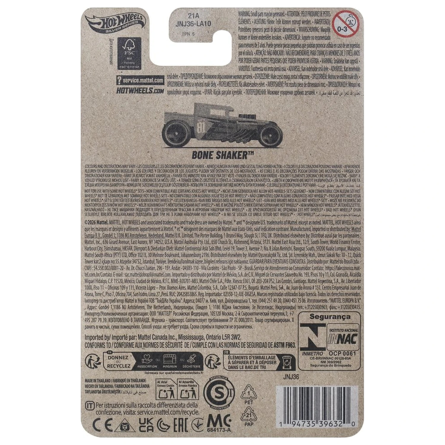 Masters of the Universe Silver Series Die-Cast jármű 1/64 Bone Shaker termékfotó