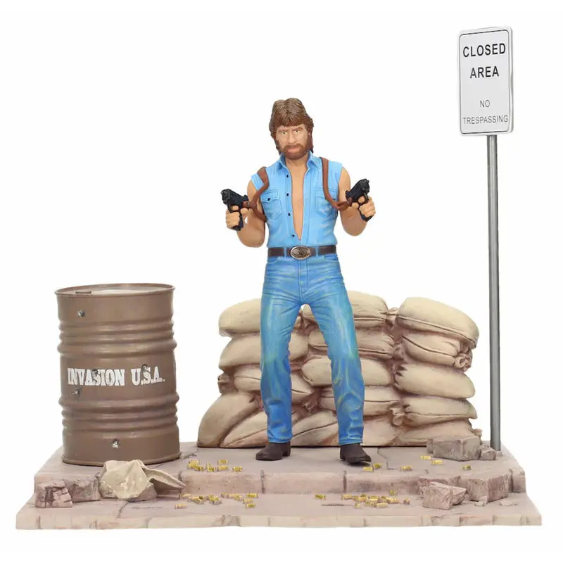 Invasion U.S.A. PVC Deluxe Set Matt Hunter Diorama Chuck Norris szobor figura 18 cm termékfotó