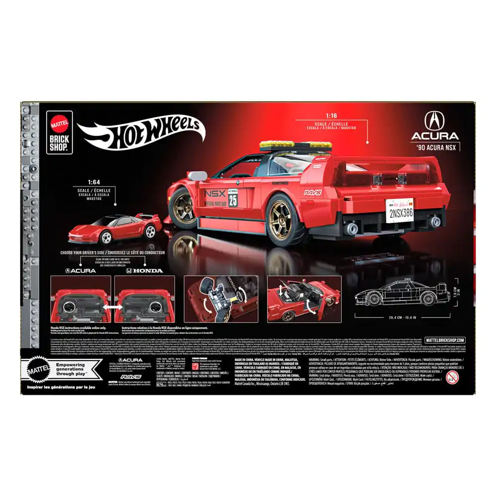 Mattel Brick Shop Hot Wheels Elite Series 1/16 &#039;90 Acura NSX építőkészlet termékfotó