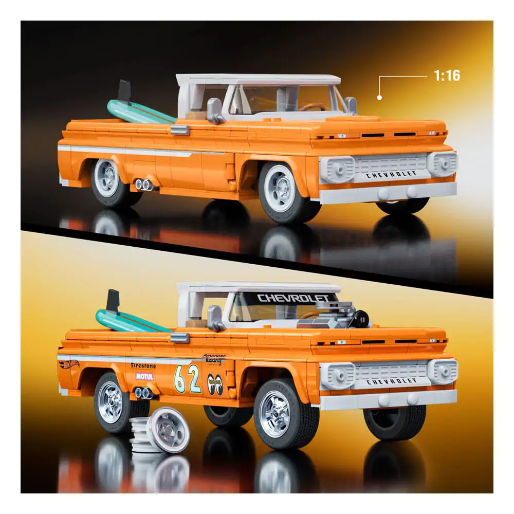 Mattel Brick Shop Hot Wheels Elite Series 1/16 Custom &#039;62 Chevy Pickup építőkészlet termékfotó