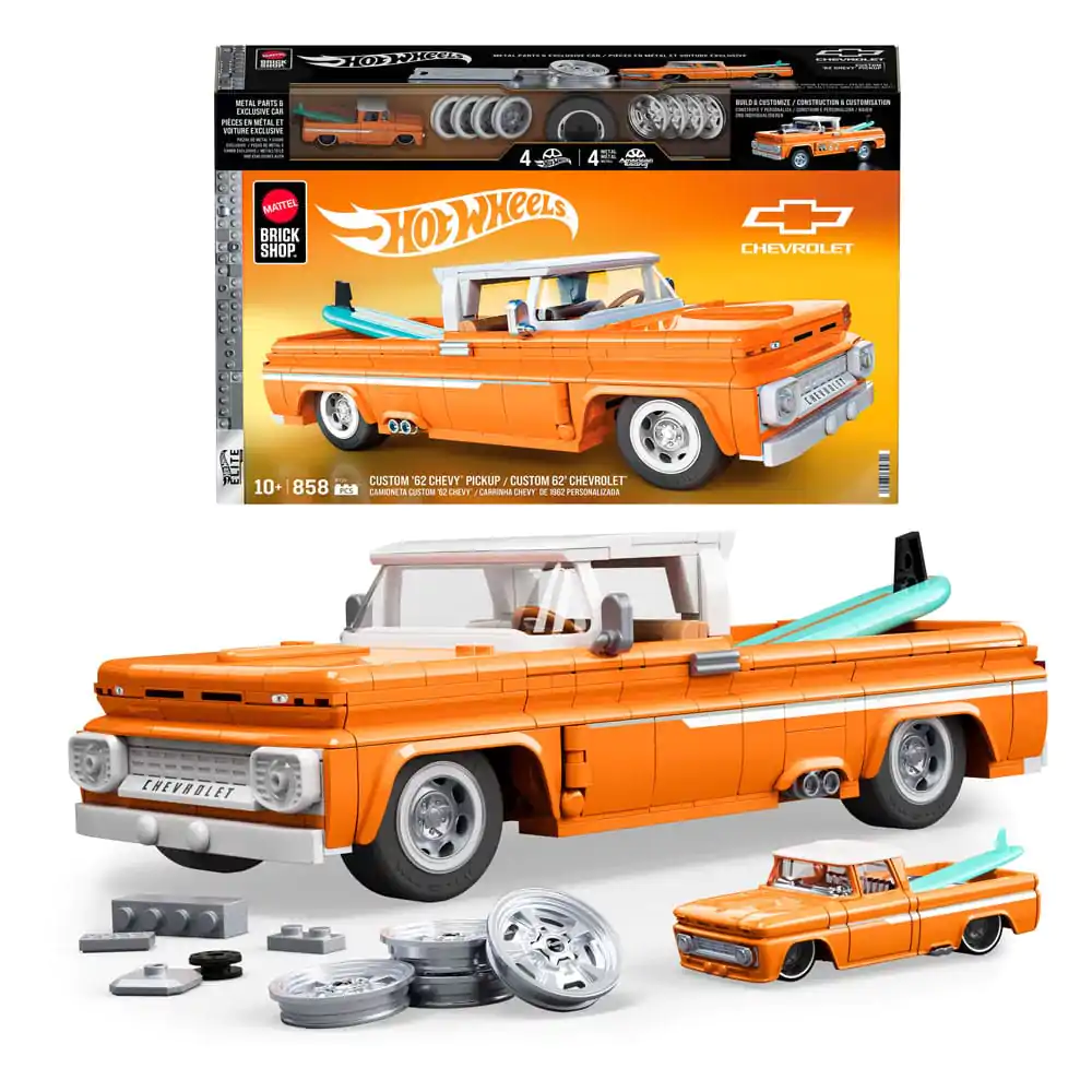Mattel Brick Shop Hot Wheels Elite Series 1/16 Custom &#039;62 Chevy Pickup építőkészlet termékfotó