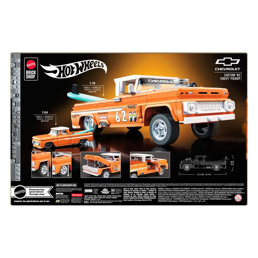 Mattel Brick Shop Hot Wheels Elite Series 1/16 Custom &#039;62 Chevy Pickup építőkészlet termékfotó