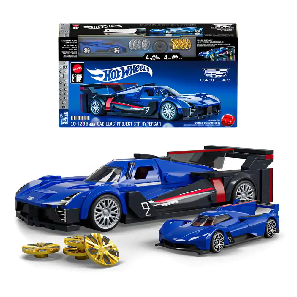 Mattel Brick Shop Hot Wheels Speed Series 1/32 Cadillac Project GTP Hypercar építőkészlet termékfotó