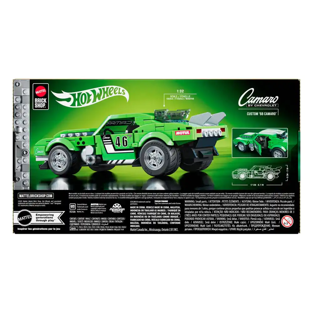 Mattel Brick Shop Hot Wheels Speed Series 1/32 Custom &#039;68 Camaro építőkészlet termékfotó