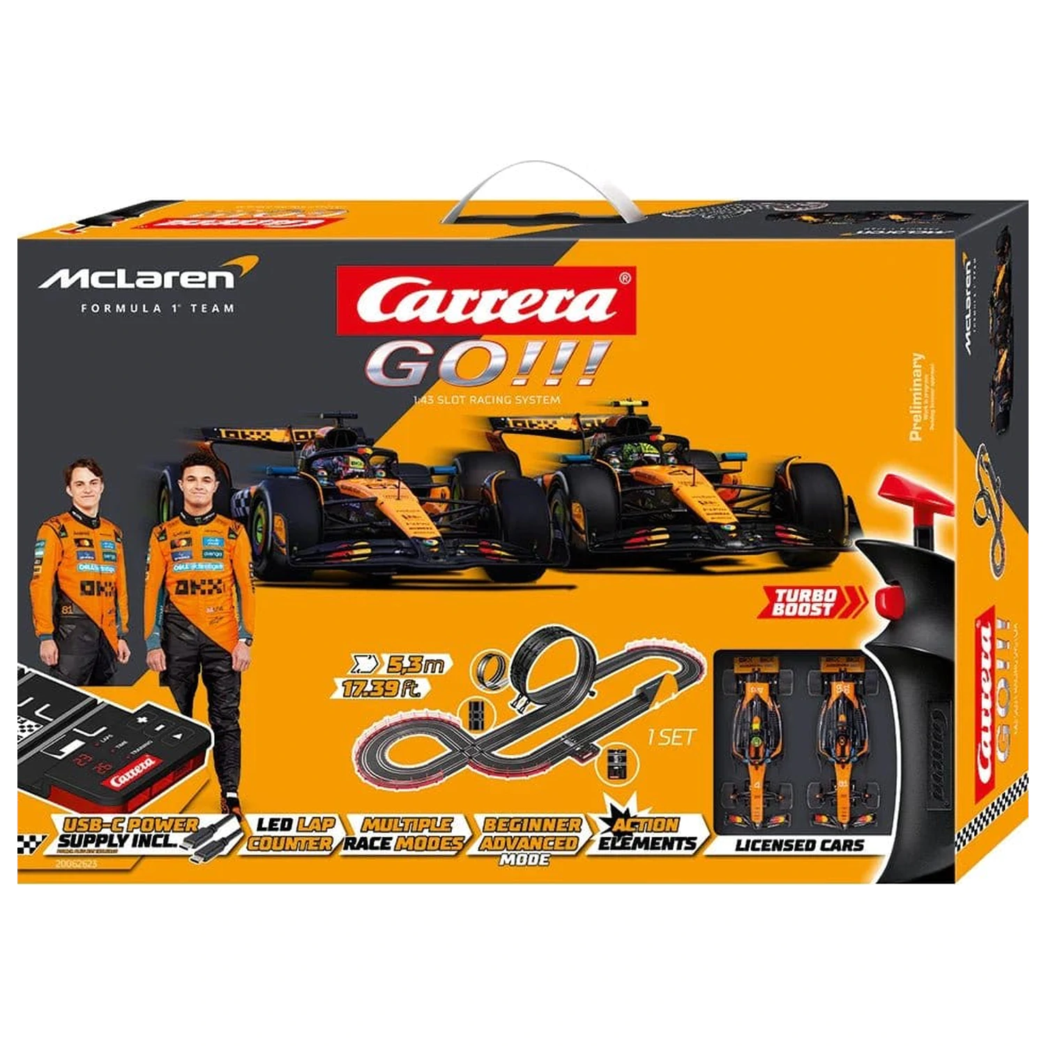 McLaren Carrera GO!!! Slot Car Track Set McLaren Racing elektromos versenypálya  termékfotó