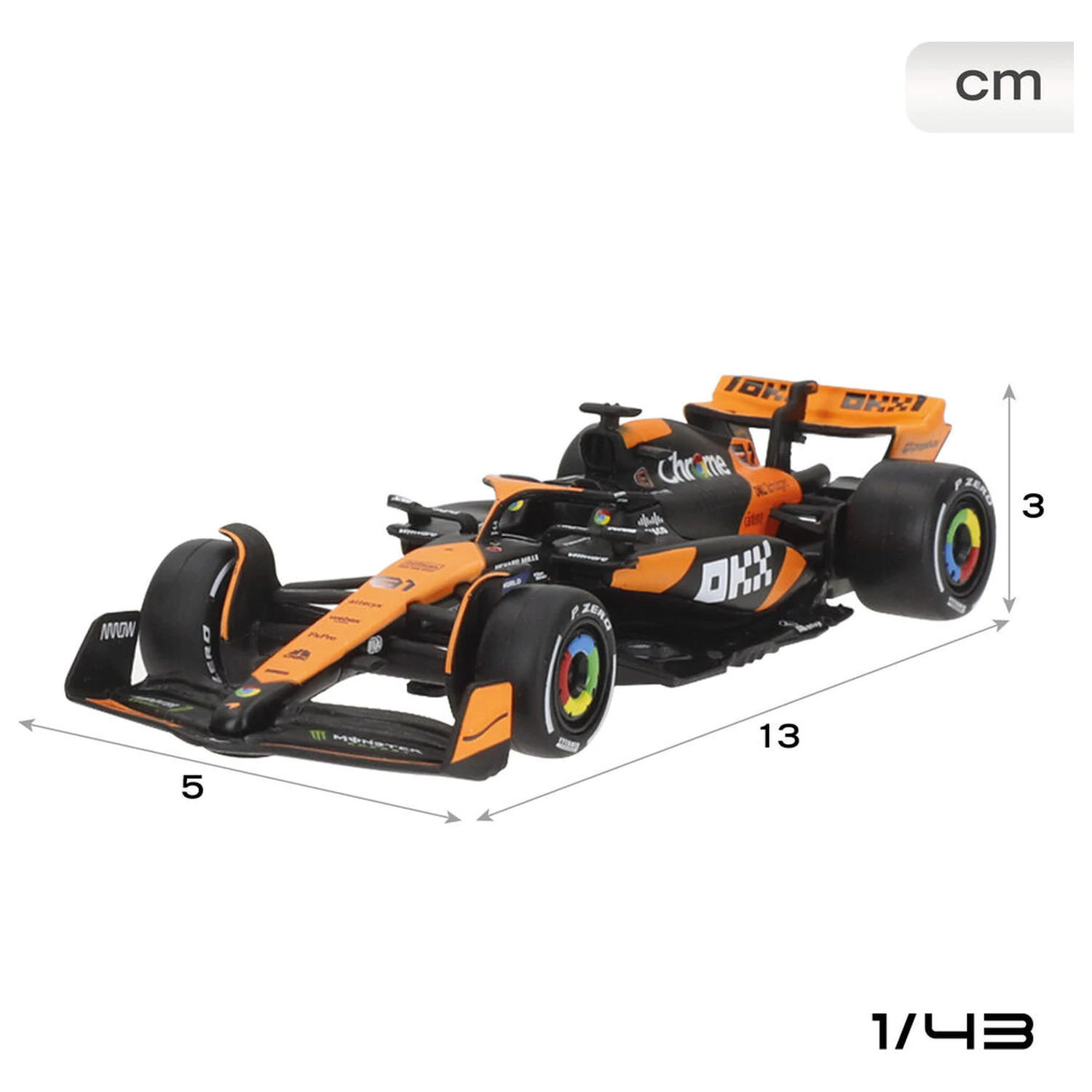 Mclaren MCL38 F1 2024 2 db-os fém modell termékfotó