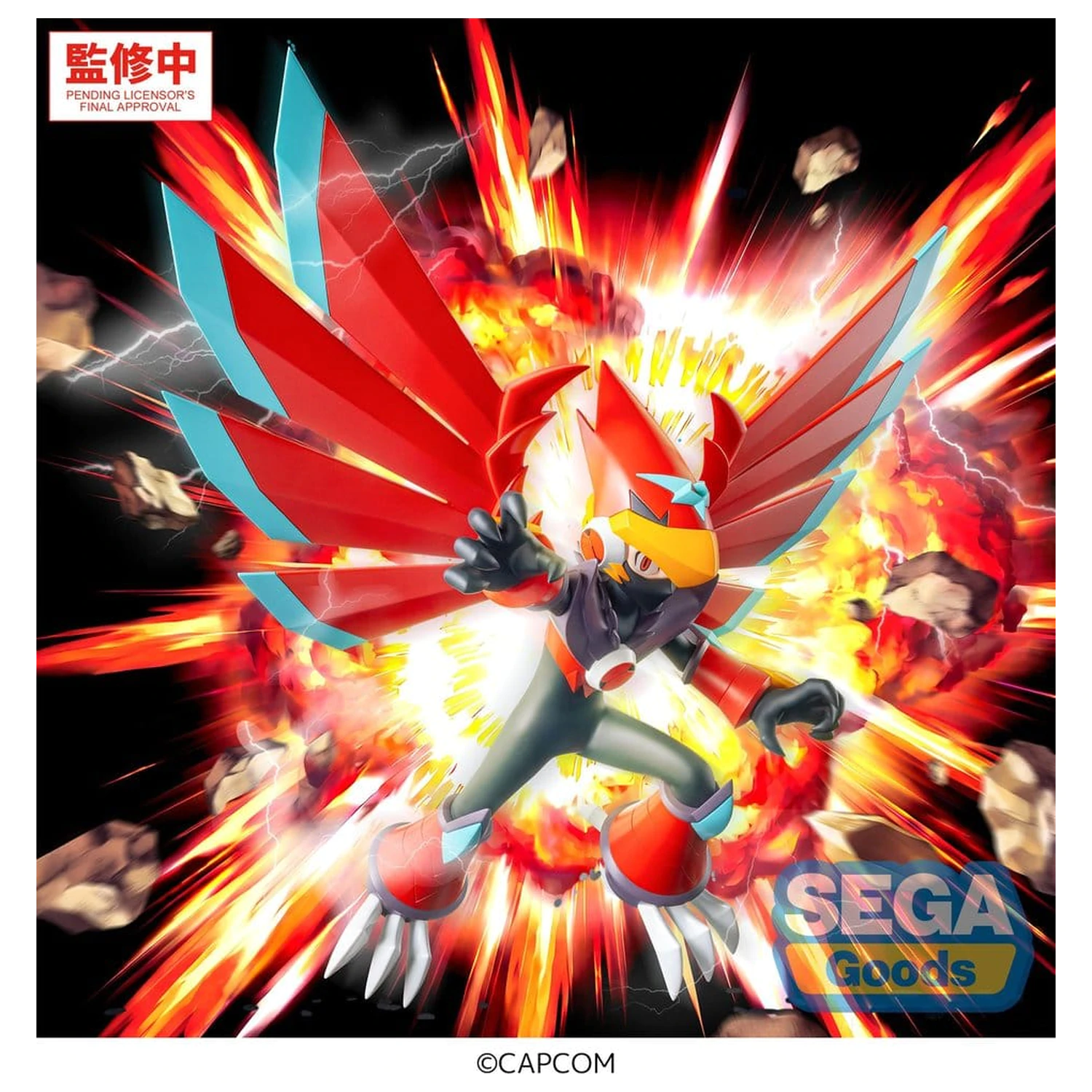 Mega Man Battle Network Luminasta PVC figura Mega Man Falzar Beast 19 cm termékfotó