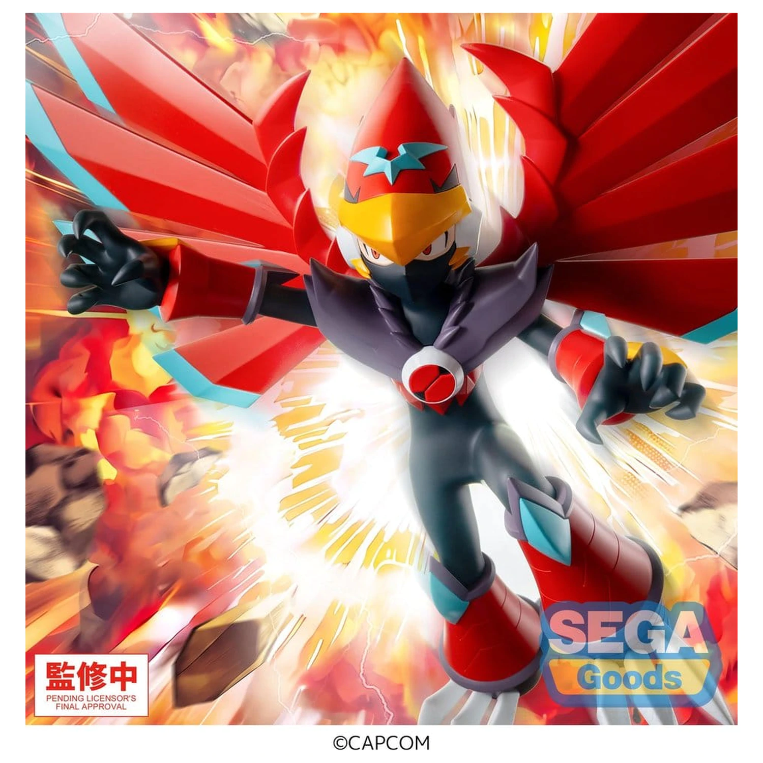 Mega Man Battle Network Luminasta PVC figura Mega Man Falzar Beast 19 cm termékfotó