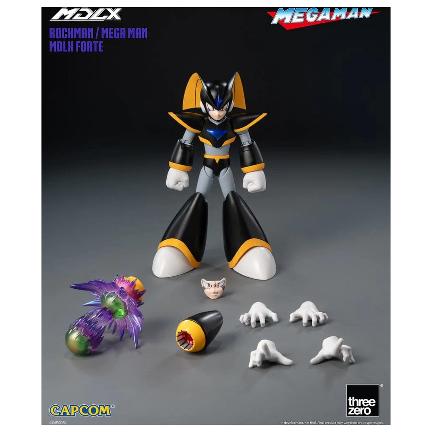 Mega Man MDLX akciófigura Rockman / Mega Man Forte 10 cm termékfotó