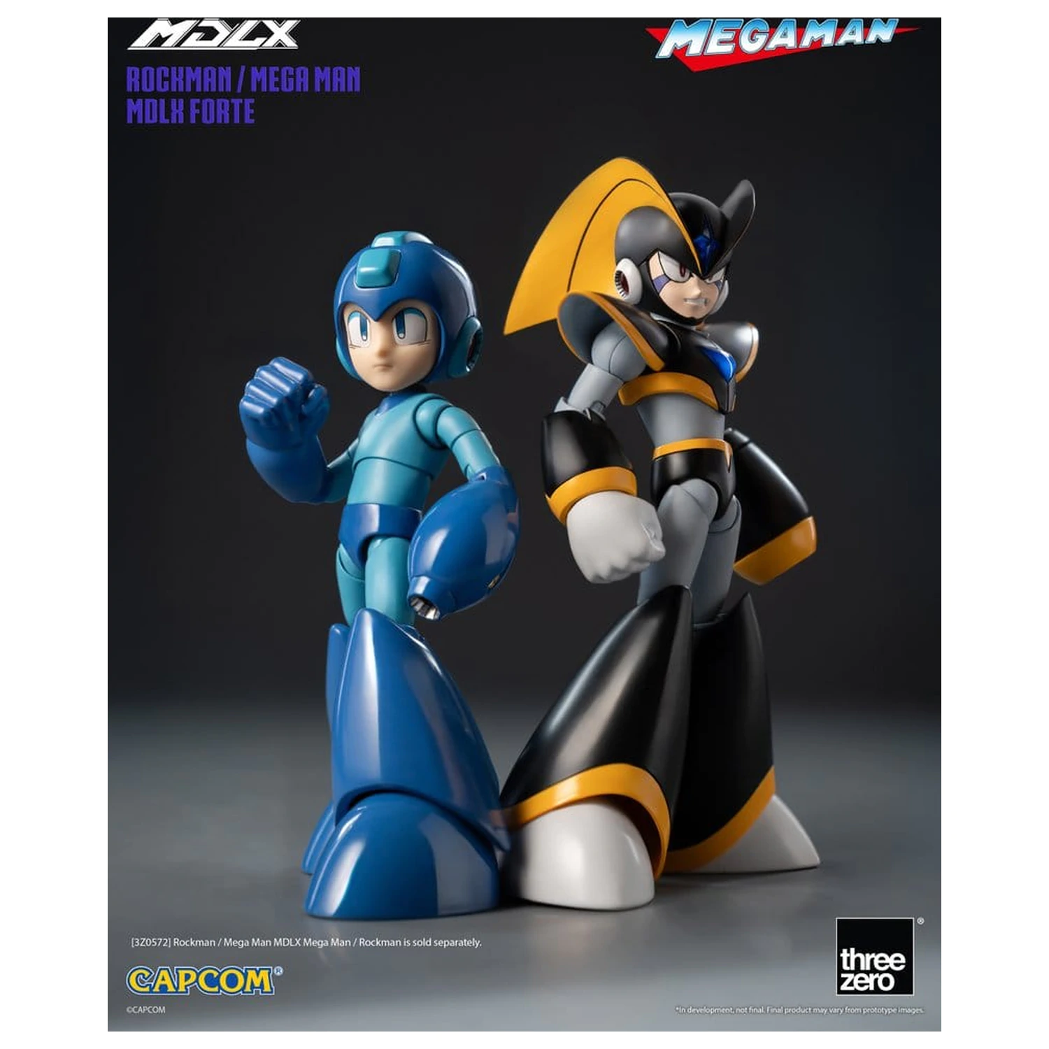 Mega Man MDLX akciófigura Rockman / Mega Man Forte 10 cm termékfotó