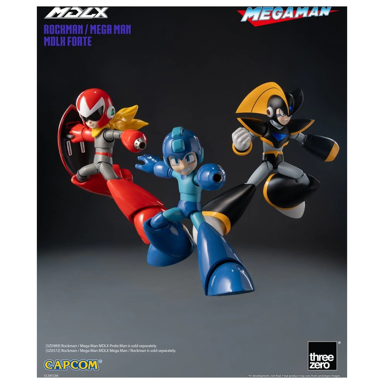Mega Man MDLX akciófigura Rockman / Mega Man Forte 10 cm termékfotó