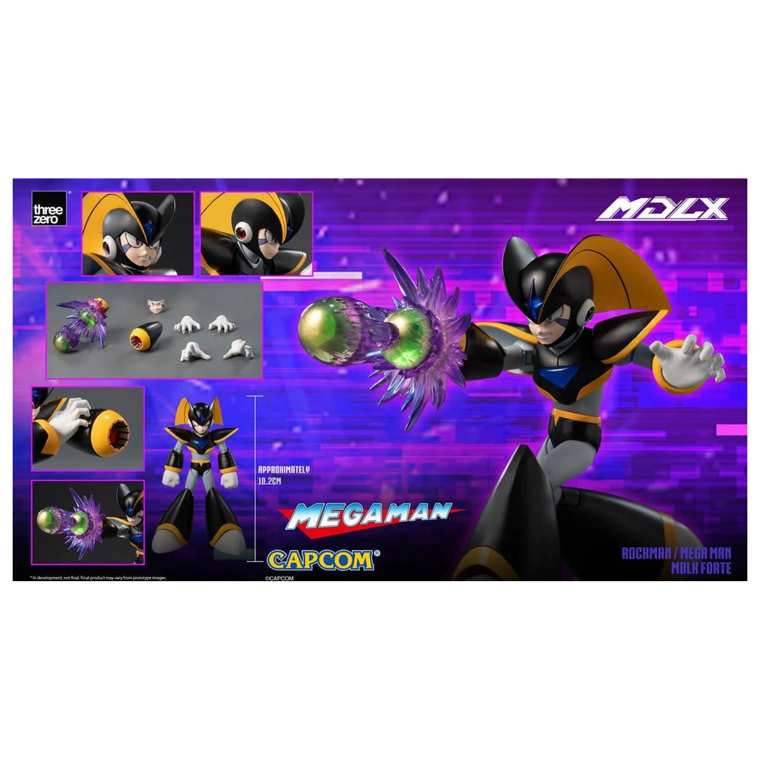 Mega Man MDLX akciófigura Rockman / Mega Man Forte 10 cm termékfotó