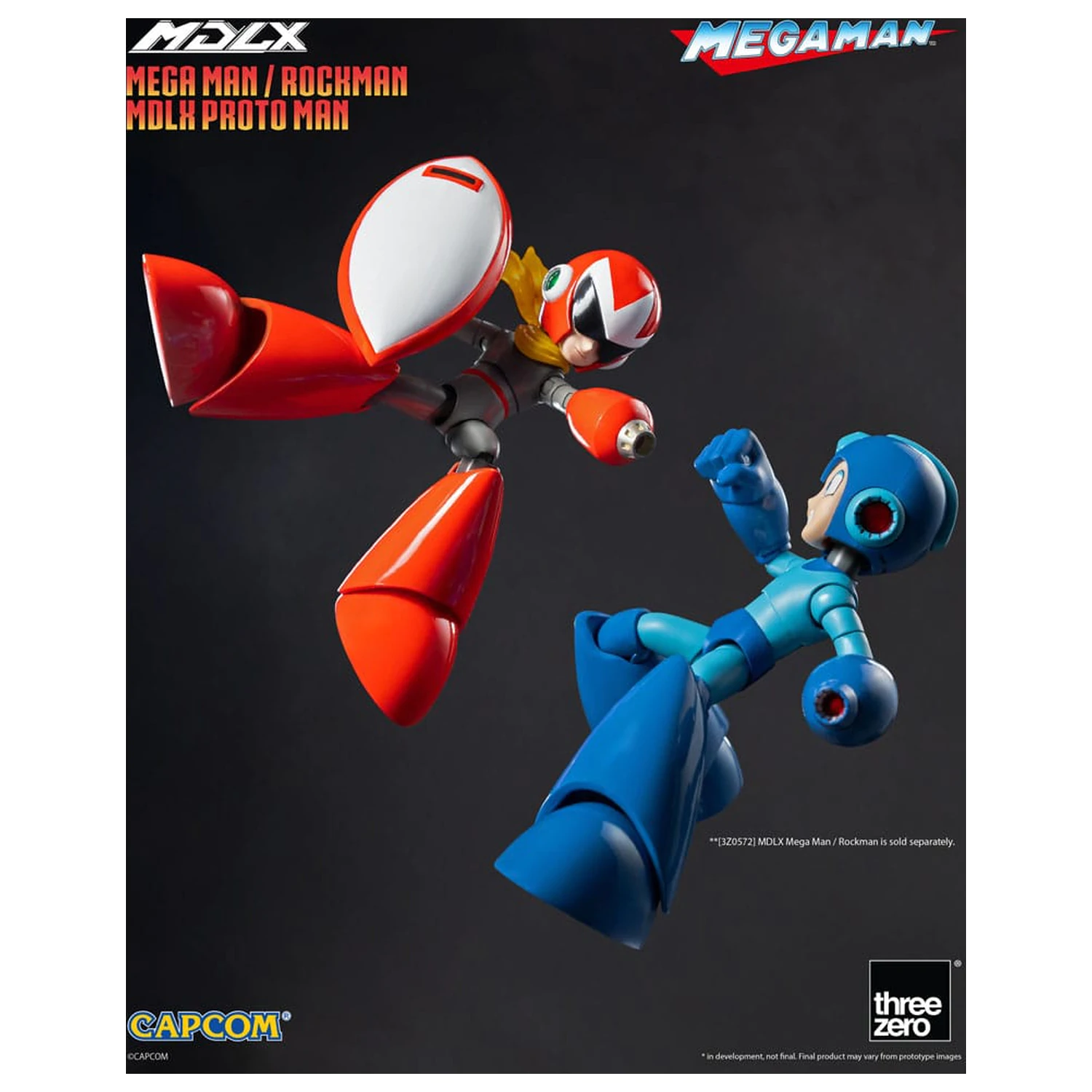 Mega Man MDLX akciófigura Rockman / Mega Man Proto Man 10 cm termékfotó