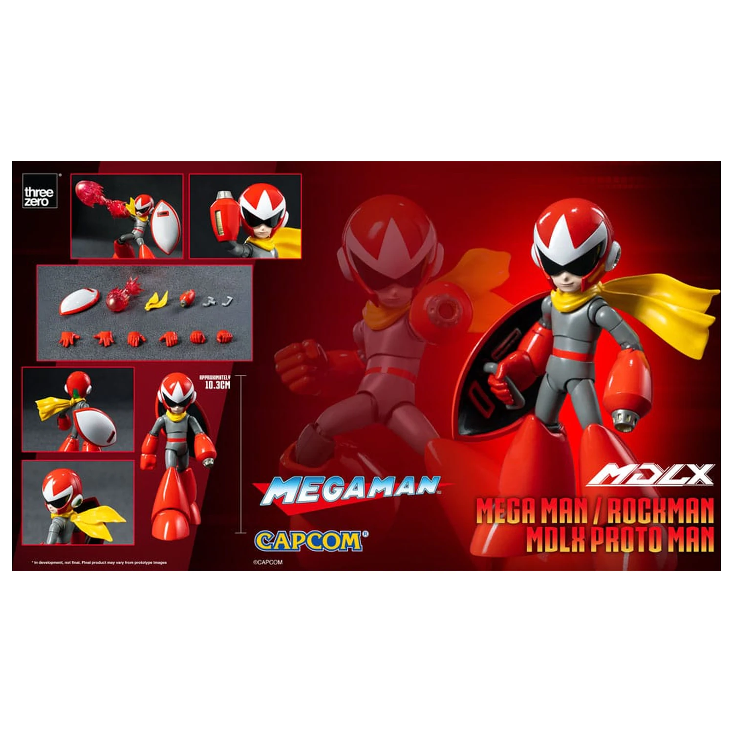 Mega Man MDLX akciófigura Rockman / Mega Man Proto Man 10 cm termékfotó