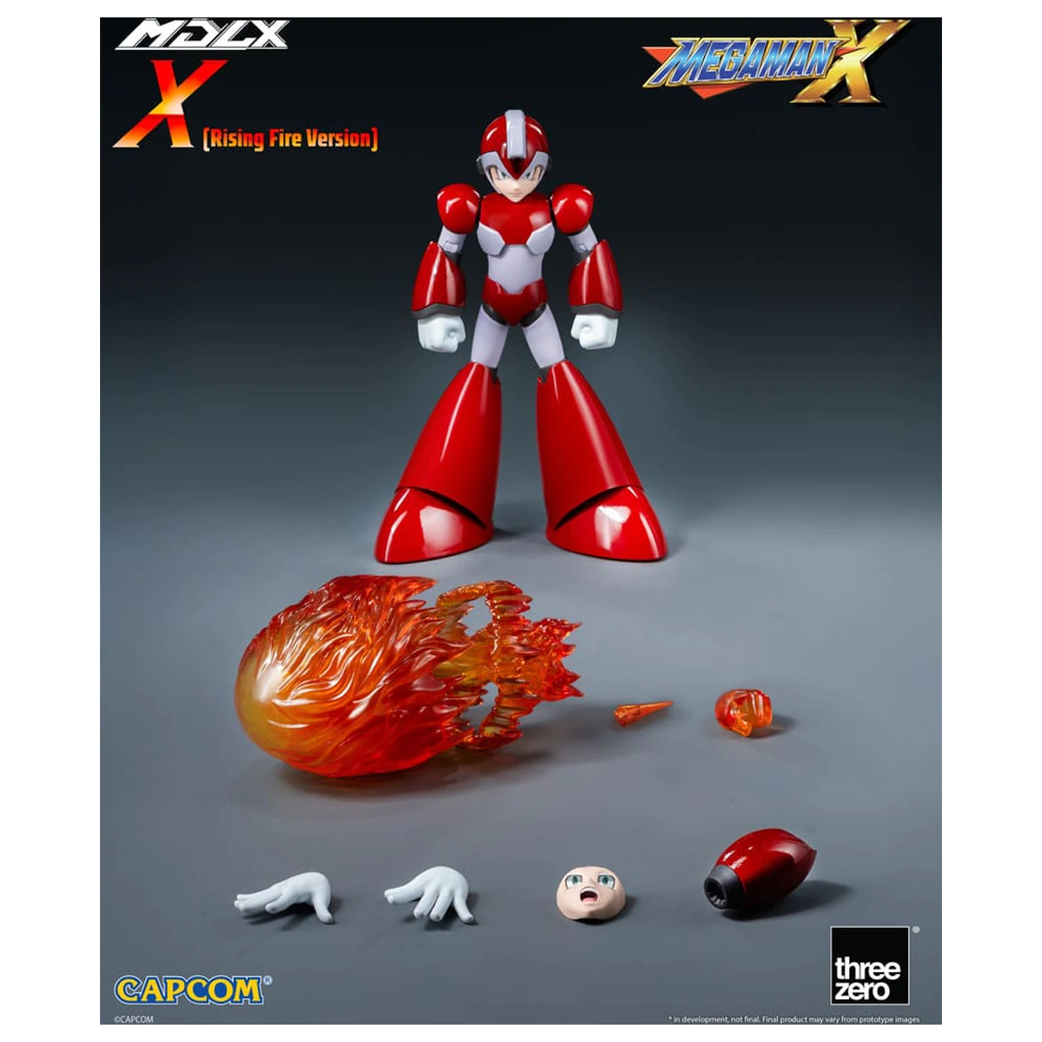 Mega Man MDLX akciófigura Rockman X / Mega Man X (Rising Fire Version) 12 cm termékfotó