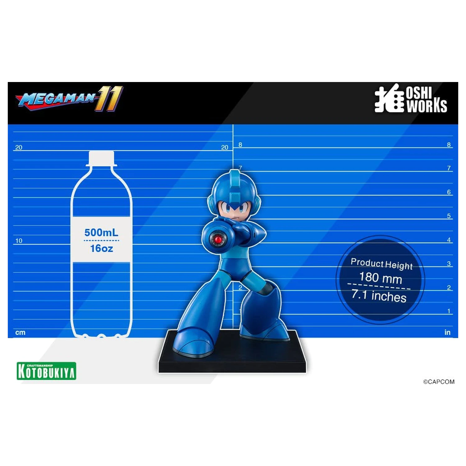 Mega Man Oshi Works PVC figura Mega Man 18 cm termékfotó