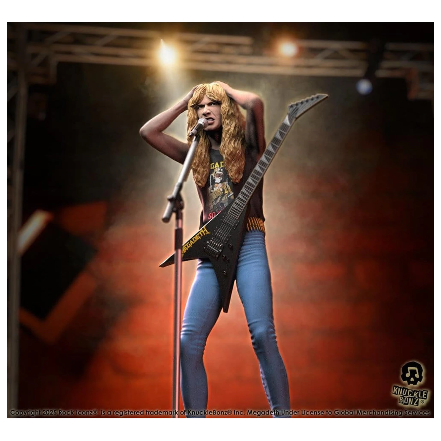 Megadeth Rock Iconz Dave Mustaine II szobor figura 22 cm termékfotó