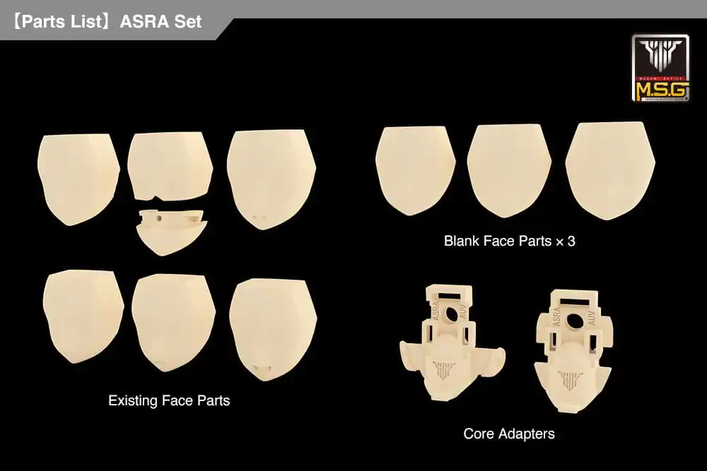 Megami Device M.S.G 03 Face Asra Skin Color C akciófigura kiegészítő csomag termékfotó