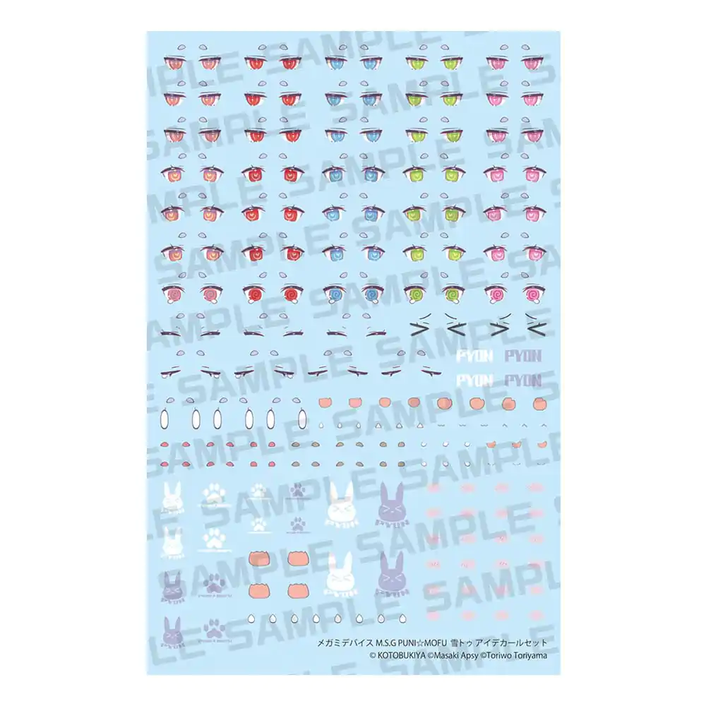 Megami Device M.S.G. 1/1 Puni Mofu Yuki Tu Eye Decal Set Műanyag modell készlet kiegészítő csomag termékfotó