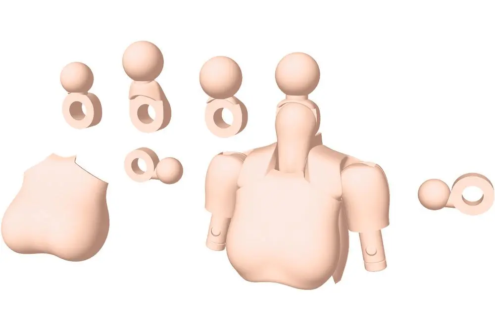 Megami Device M.S.G. Model Kit Accesoory Set 01 Tops Set Skin Color B 2 cm termékfotó