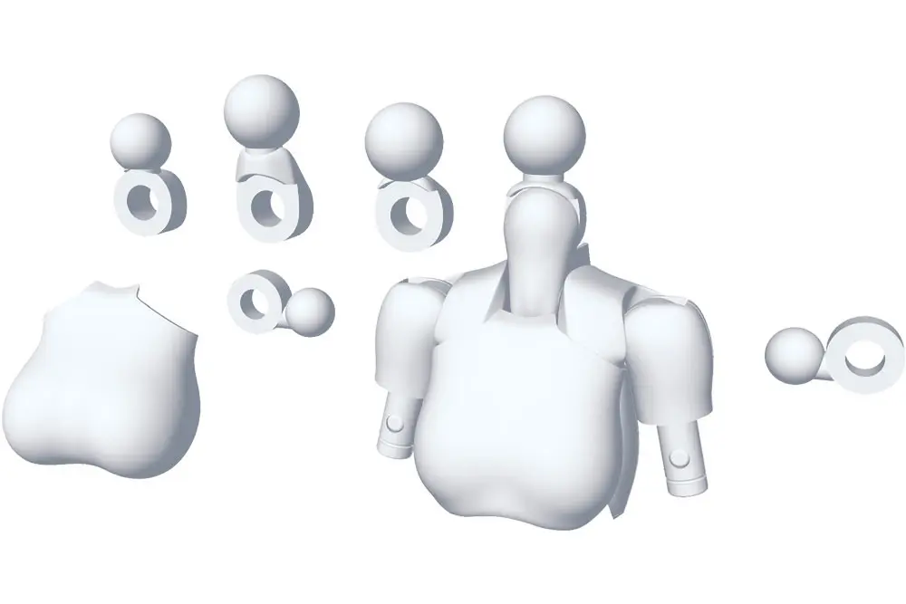 Megami Device M.S.G. Model Kit Accesoory Set 01 Tops Set White 2 cm termékfotó