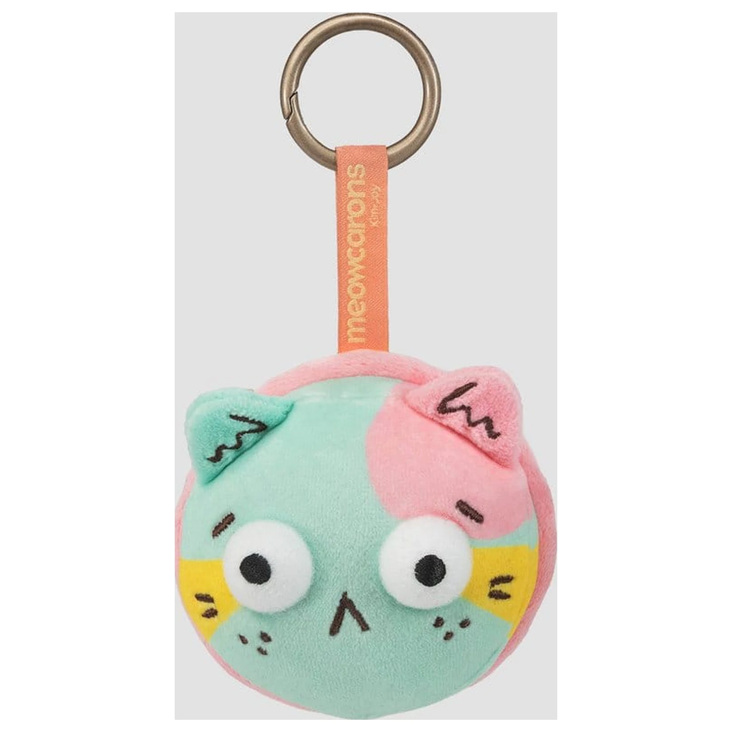 Meowcaron plüss cipzárdísz/táskadísz Scared 7 cm termékfotó