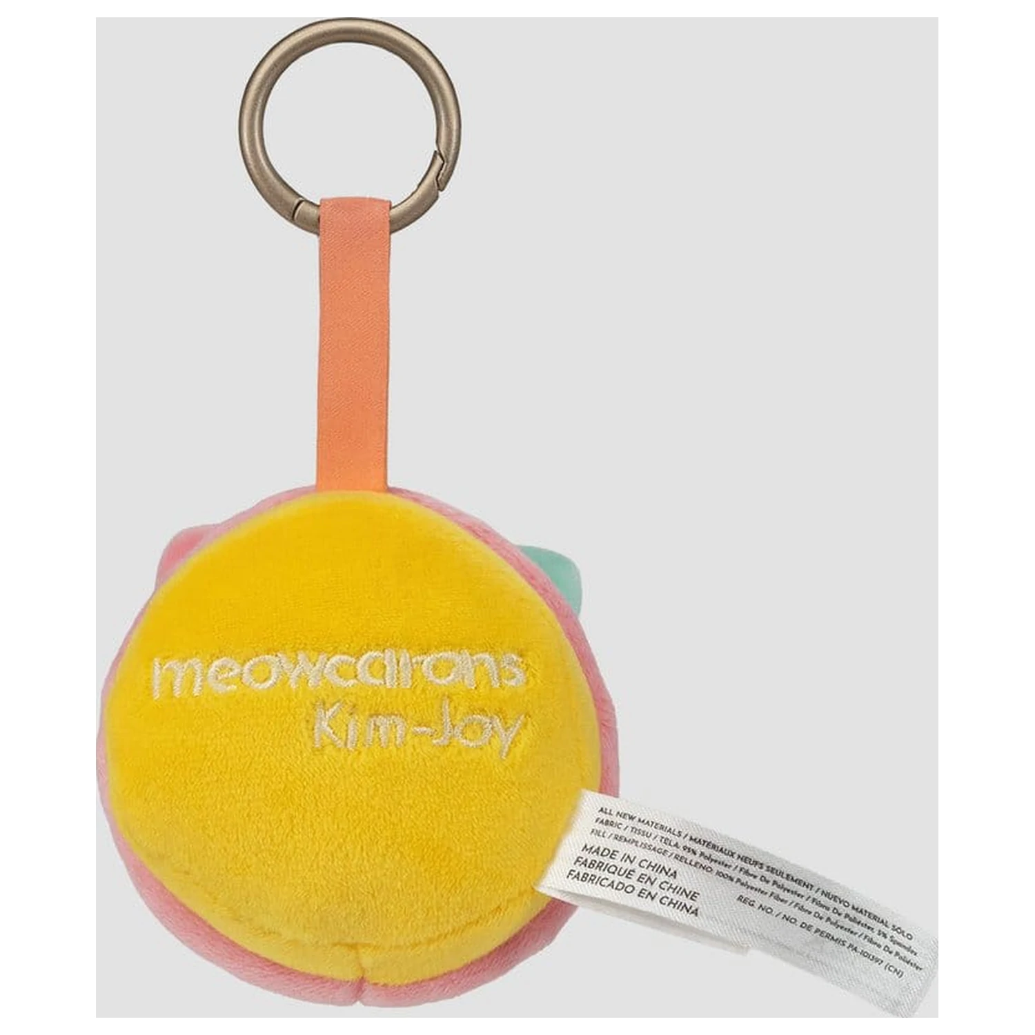 Meowcaron plüss cipzárdísz/táskadísz Scared 7 cm termékfotó