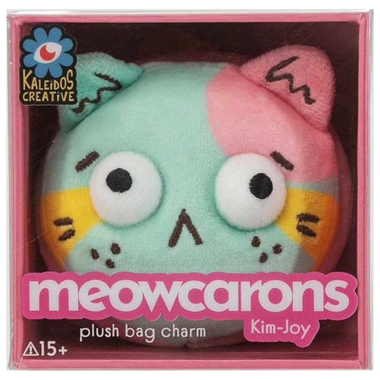 Meowcaron plüss cipzárdísz/táskadísz Scared 7 cm termékfotó