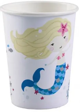 Mermaid, Sellő papír pohár 8 db-os 250 ml termékfotó