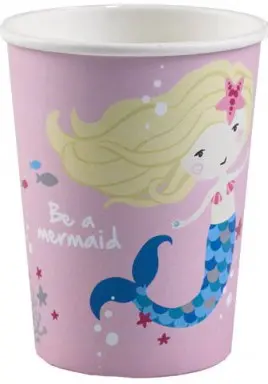 Mermaid, Sellő papír pohár 8 db-os 250 ml termékfotó