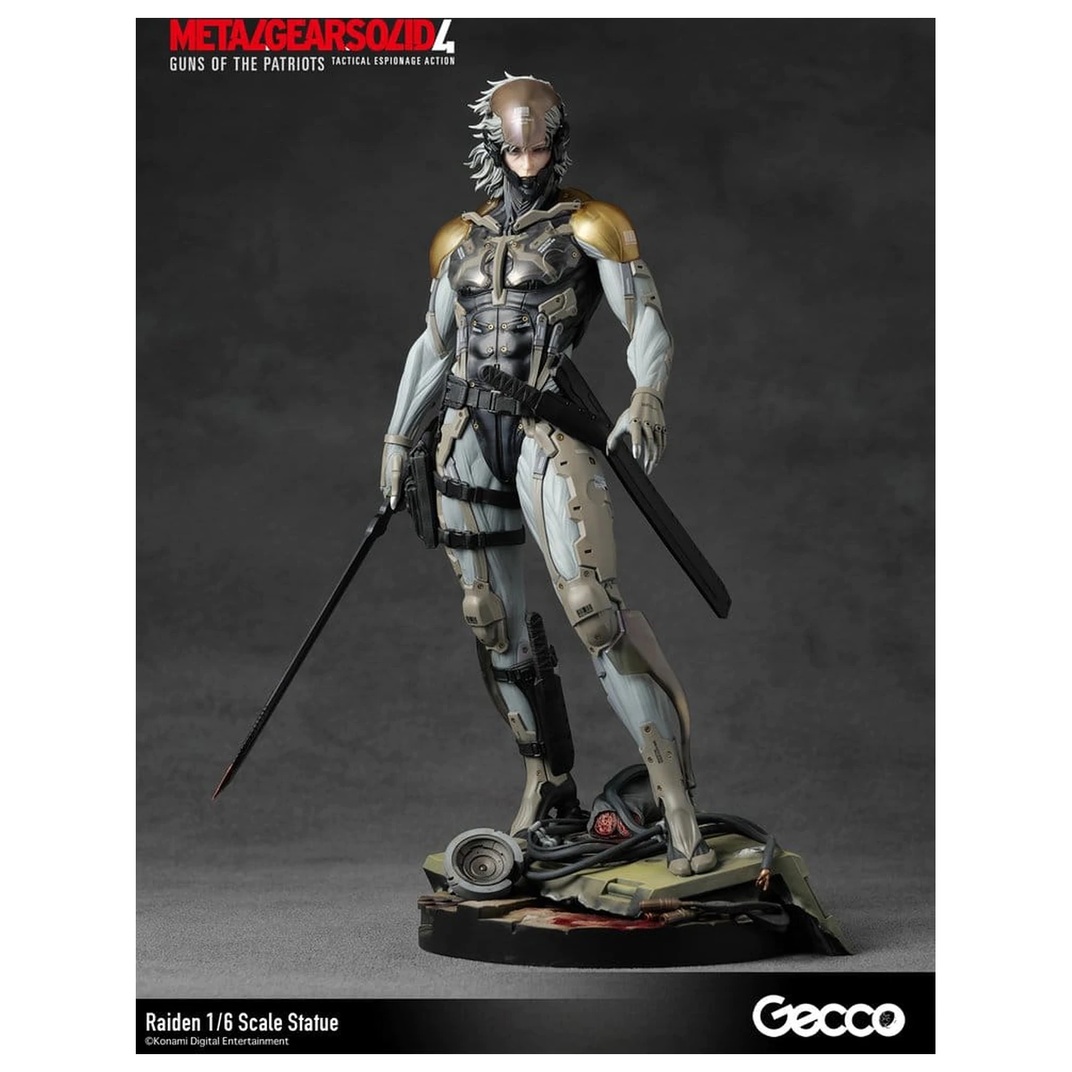 Metal Gear Solid 4 Guns of the Patriots 1/6 Raiden szobor figura 32 cm termékfotó