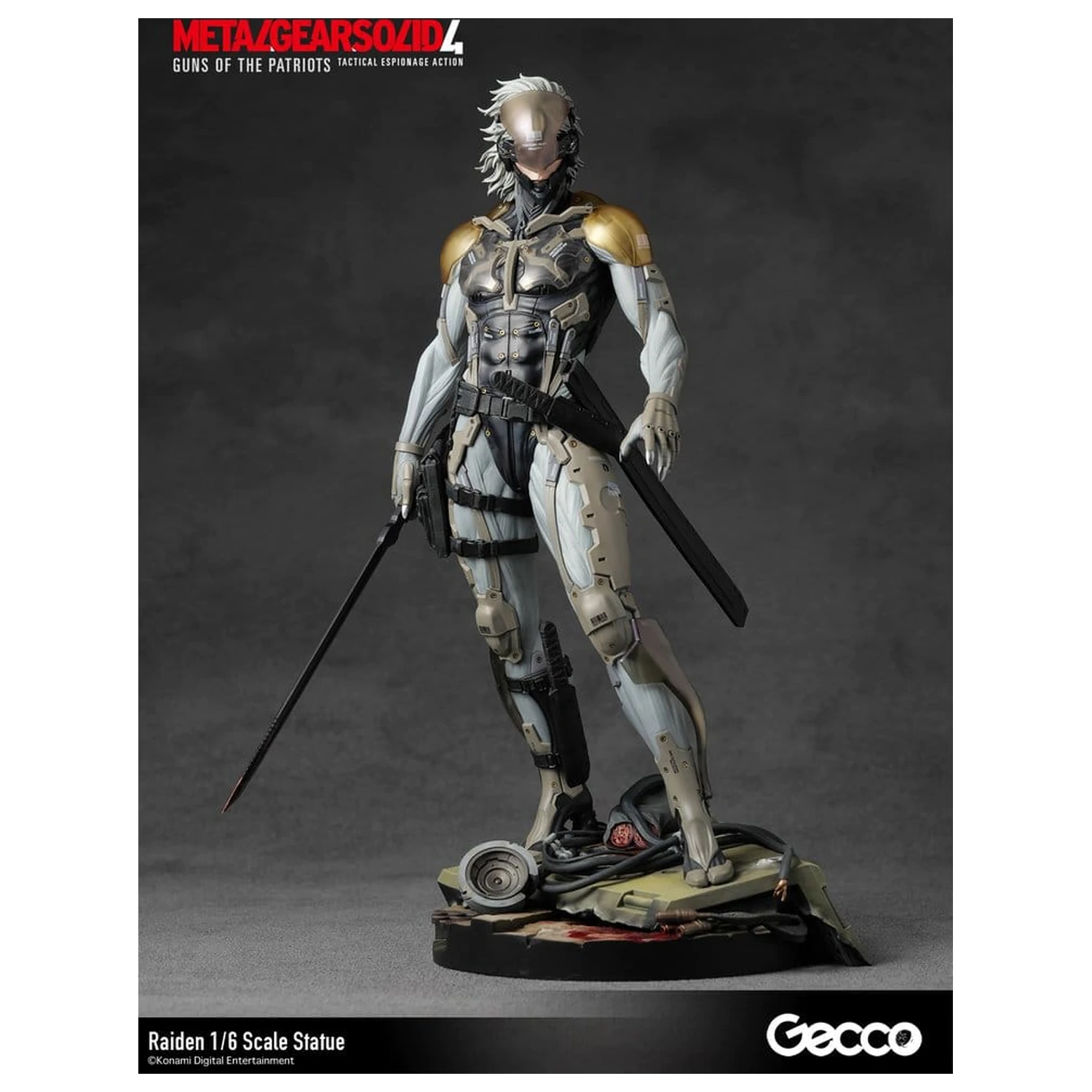 Metal Gear Solid 4 Guns of the Patriots 1/6 Raiden szobor figura 32 cm termékfotó