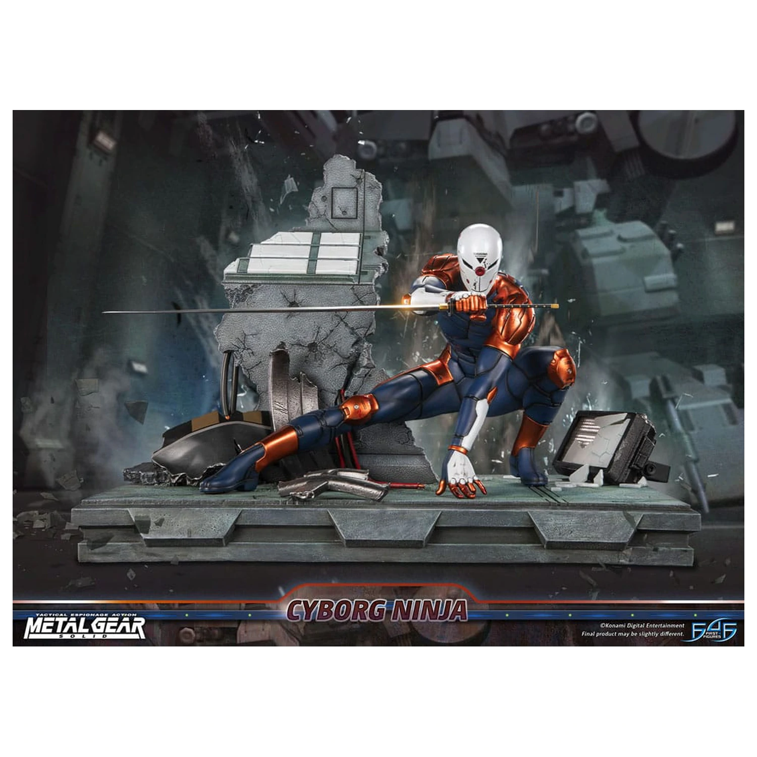 Metal Gear Solid Cyborg Ninja (Gray Fox) szobor figura 41 cm termékfotó