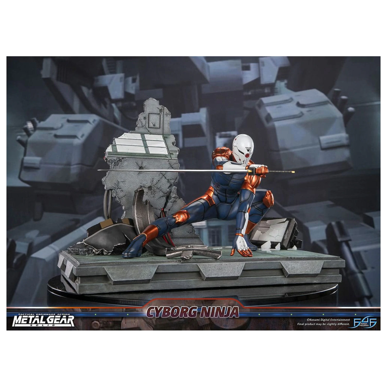 Metal Gear Solid Cyborg Ninja (Gray Fox) szobor figura 41 cm termékfotó